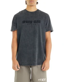 NYATH Sports Club T-Shirt In Vintage Black