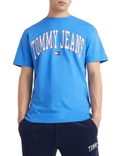 Tommy Jeans Classic Collegiate Tee In Blue