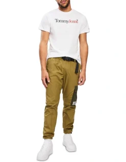 Tommy Jeans Multi Logo Tee In White