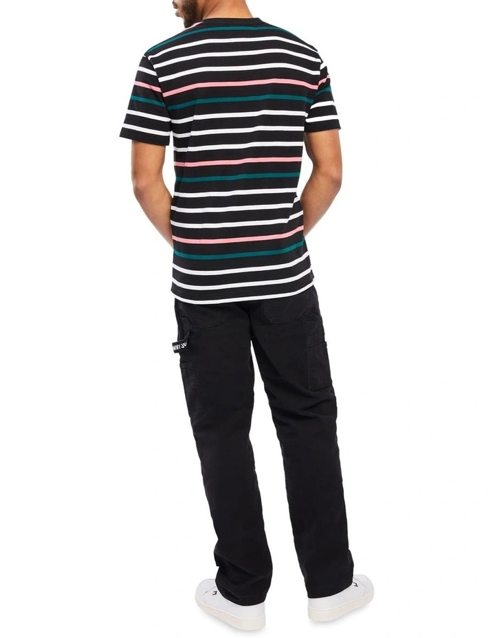 Tommy Jeans Serif Stripe Tee In Black 3 Tommy Jeans Serif Stripe Tee In Black - Image 3