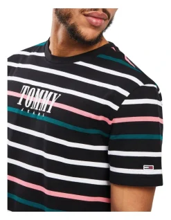 Tommy Jeans Serif Stripe Tee In Black 7 Tommy Jeans Serif Stripe Tee In Black -Nena & Pasadena Sales 954414100 4 720x928