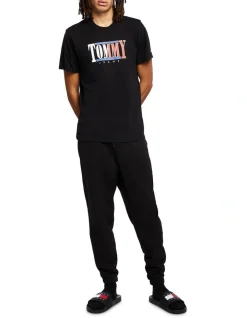 Tommy Jeans Centred Tee In Black