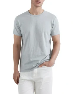 French Connection Slub T Shirt In Mint