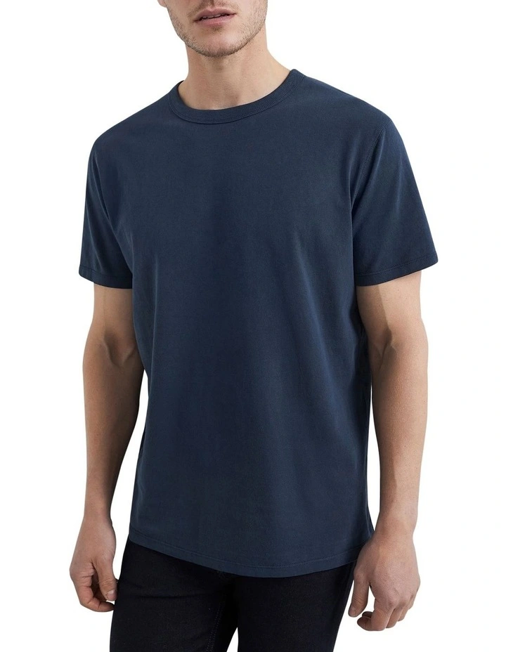French Connection Rugged Jersey T Shirt In Navy