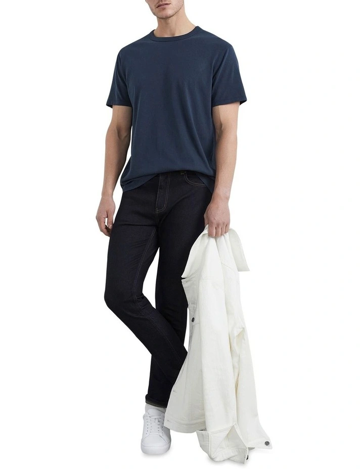 French Connection Rugged Jersey T Shirt In Navy - Image 2