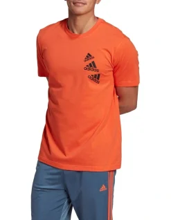 ADIDAS Essentials BrandLove T-Shirt In Orange