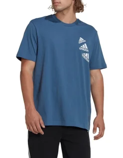 ADIDAS Essentials BrandLove T-Shirt In Blue