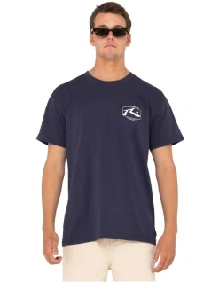 Rusty Advocate Short Sleeve Tee In Blue