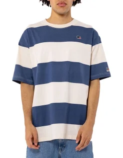 R Collection Aviva Stripe Tee In Blue