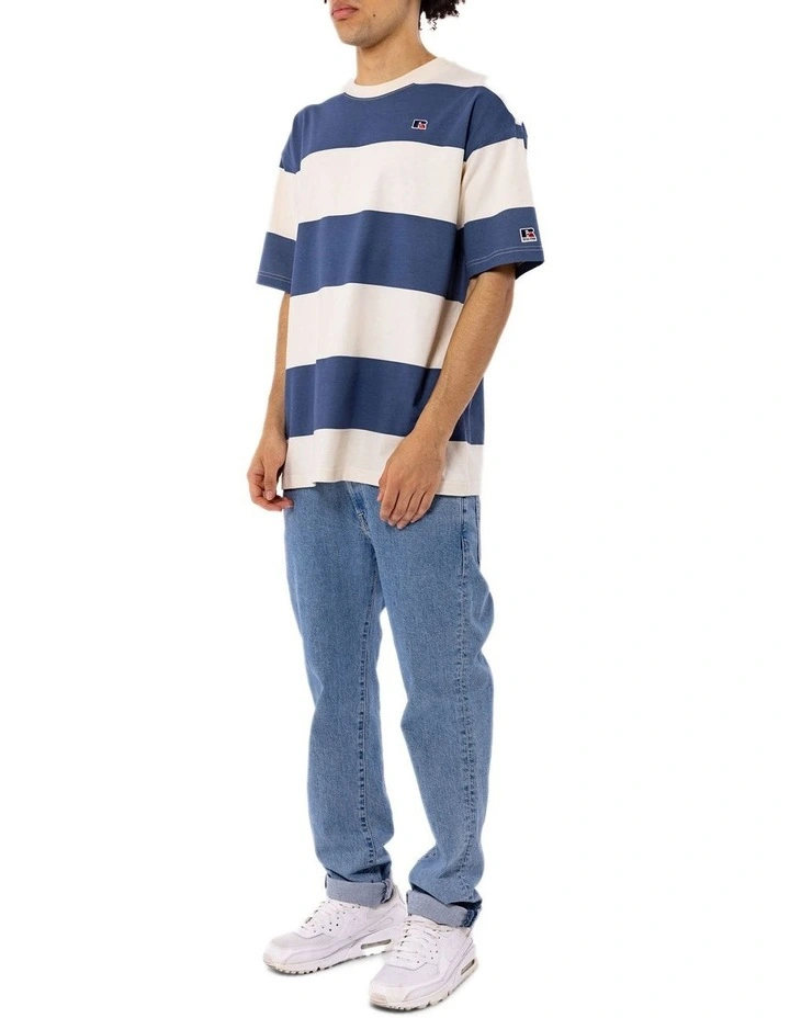 R Collection Aviva Stripe Tee In Blue - Image 2