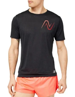 New Balance Impact Run Short Sleeve In Black