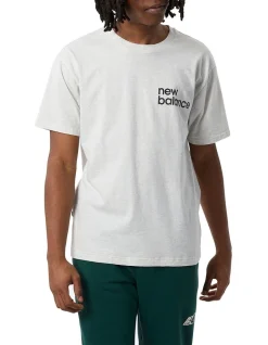New Balance Essentials Graphic Tee In Grey