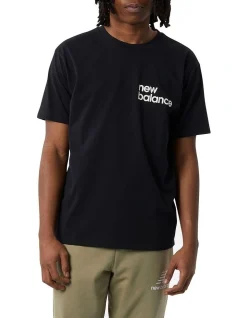 New Balance Essentials Graphic Tee In Black