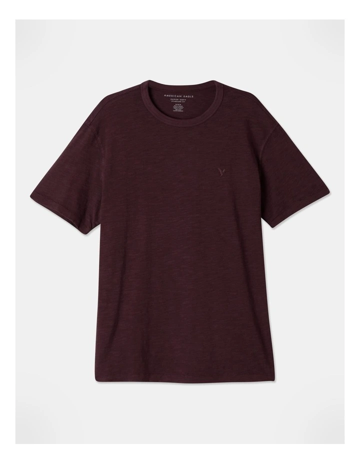 American Eagle Super Soft Slub Icon T-Shirt In Red