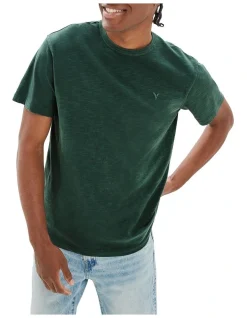 American Eagle Super Soft Slub Icon T-shirt In Green