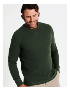 Reserve Taren Long Sleeve Waffle T-Shirt In Green 11 Reserve Taren Long Sleeve Waffle T-Shirt In Green -Nena & Pasadena Sales 956983690 5 720x928