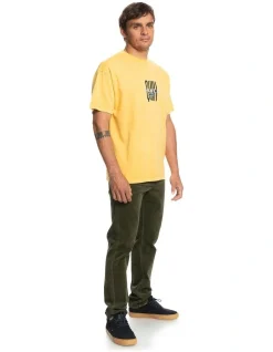 Quiksilver Stretch Out Short Sleeve Tee T-Shirt In Golden Rod -Nena & Pasadena Sales 959059540 5 720x928