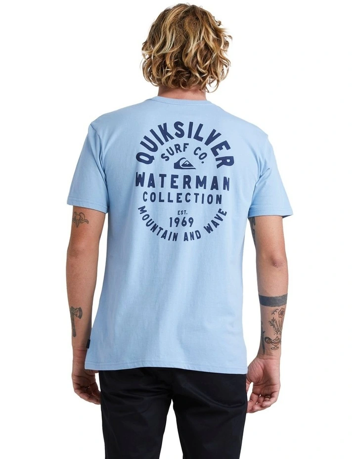 Quiksilver Line Dropper Short Sleeve T-Shirt In Dusk Blue - Image 2