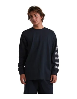 Stab X Quiksilver Long Sleeve Shirt In Black