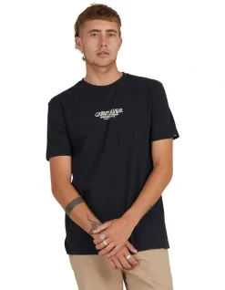 Quiksilver Omni Check Short Sleeve T-Shirt In Black
