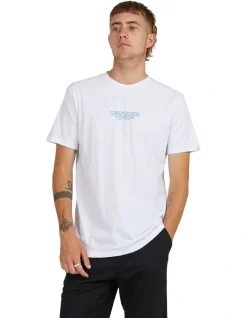 Quiksilver Omni Check Short Sleeve T-Shirt In White