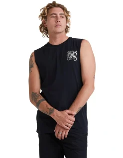 Quiksilver Static Script Muscle In Black