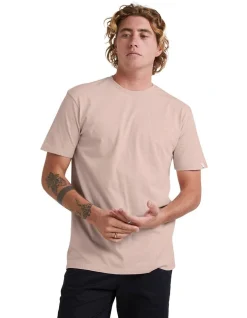 Quiksilver Days Off Short Sleeve T-Shirt In Peach Whip