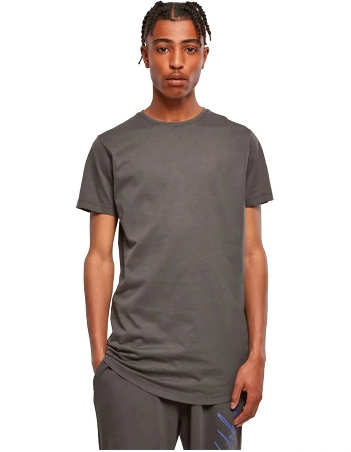 URBAN CLASSICS Shaped Long Tee In Dark Shadow