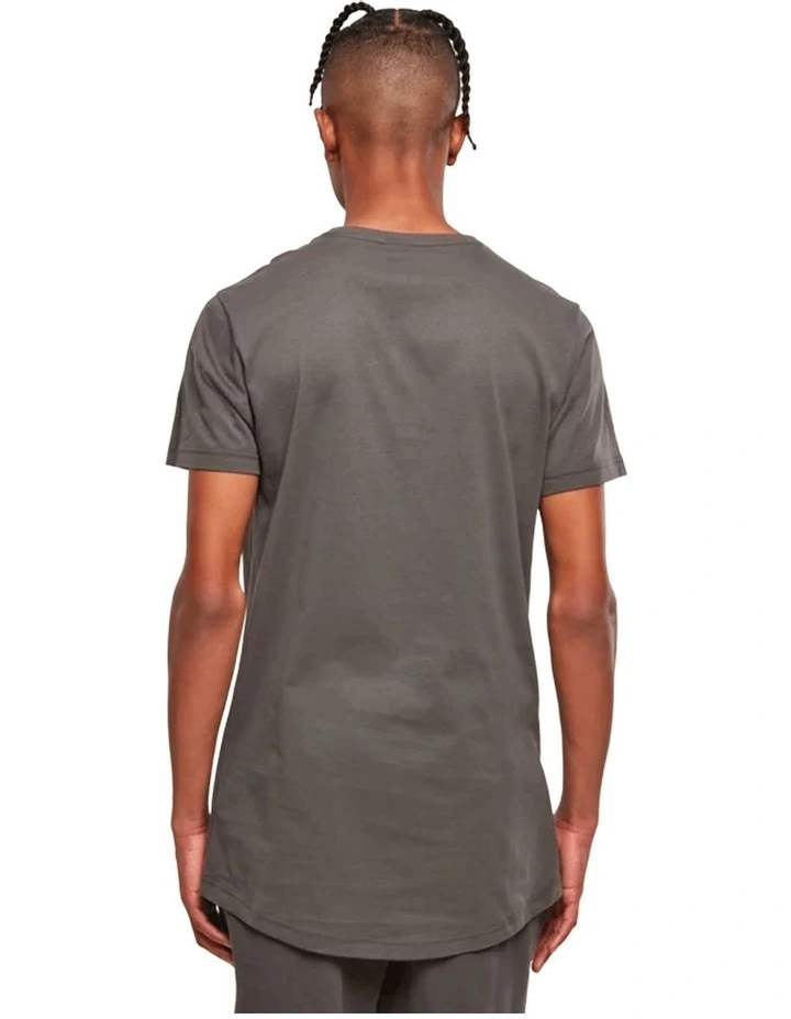 URBAN CLASSICS Shaped Long Tee In Dark Shadow - Image 2