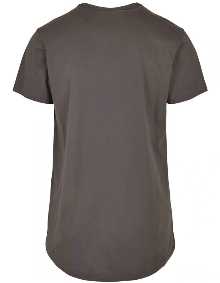 URBAN CLASSICS Shaped Long Tee In Dark Shadow - Image 4