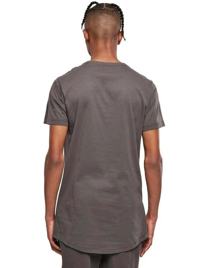 URBAN CLASSICS Shaped Long Tee In Dark Shadow - Image 6
