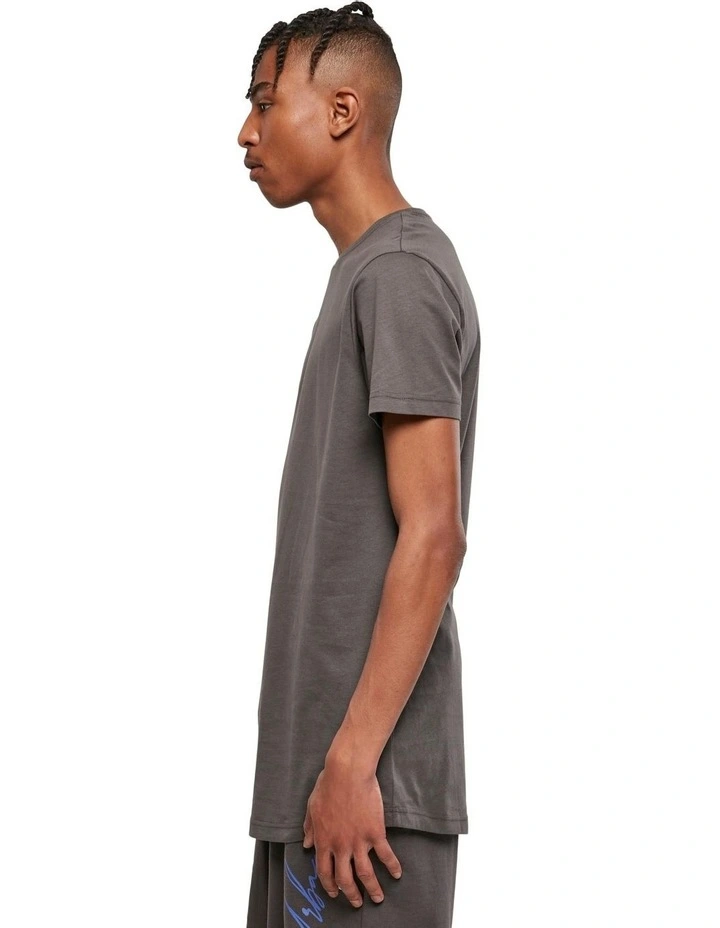 URBAN CLASSICS Shaped Long Tee In Dark Shadow - Image 7