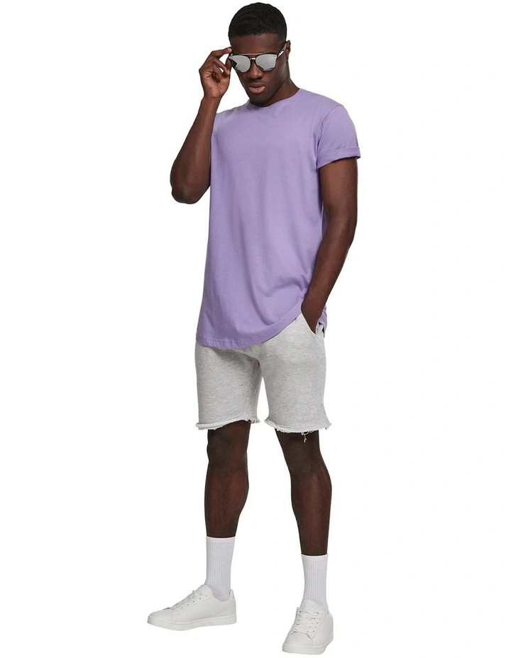 URBAN CLASSICS Shaped Long Tee In Lavender - Image 2