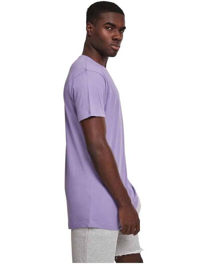 URBAN CLASSICS Shaped Long Tee In Lavender - Image 3