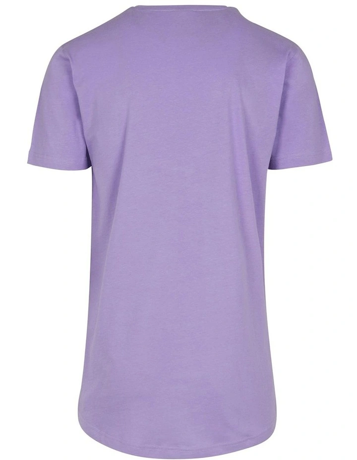 URBAN CLASSICS Shaped Long Tee In Lavender - Image 6