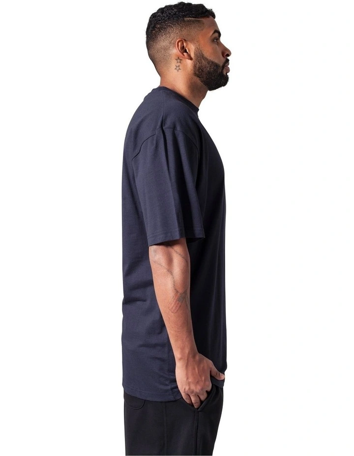 URBAN CLASSICS Tall Tee In Navy - Image 4