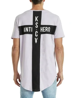 KSCY Breathless Dual Curved Tee In Lavender