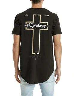 KSCY Sensation Dual Curved Tee In Black