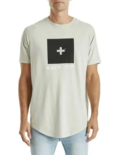 KSCY Drop By Dual Curved Tee In Grey