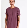Kenji Hadspen Drop Shoulder Curved Tee In Pink