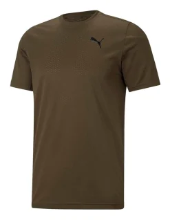 Puma Train Fav Blaster Tee In Deep Olive