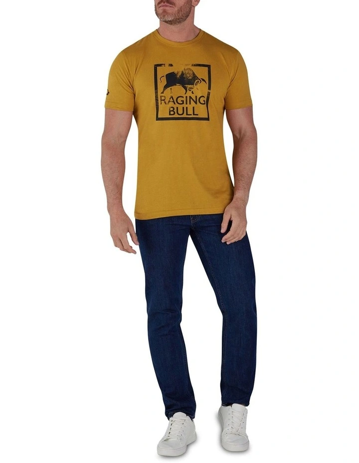 Raging Bull Wilderness Bull T-Shirt In Yellow