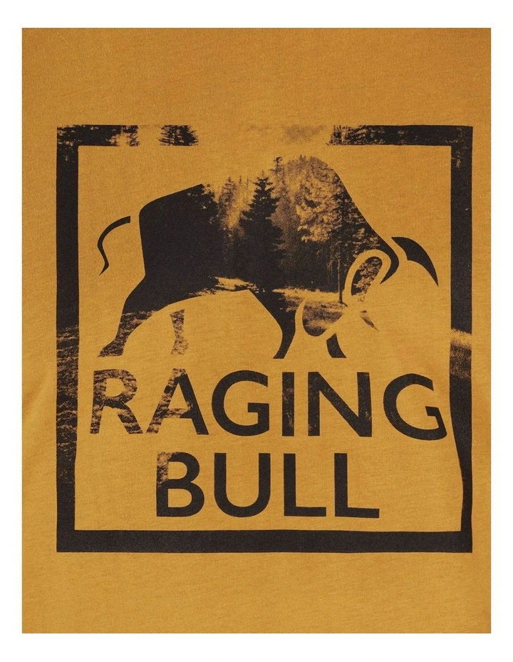 Raging Bull Wilderness Bull T-Shirt In Yellow - Image 4