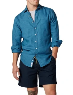 Rodd & Gunn Coromandel Sports Fit Shirt In Seaport Blue
