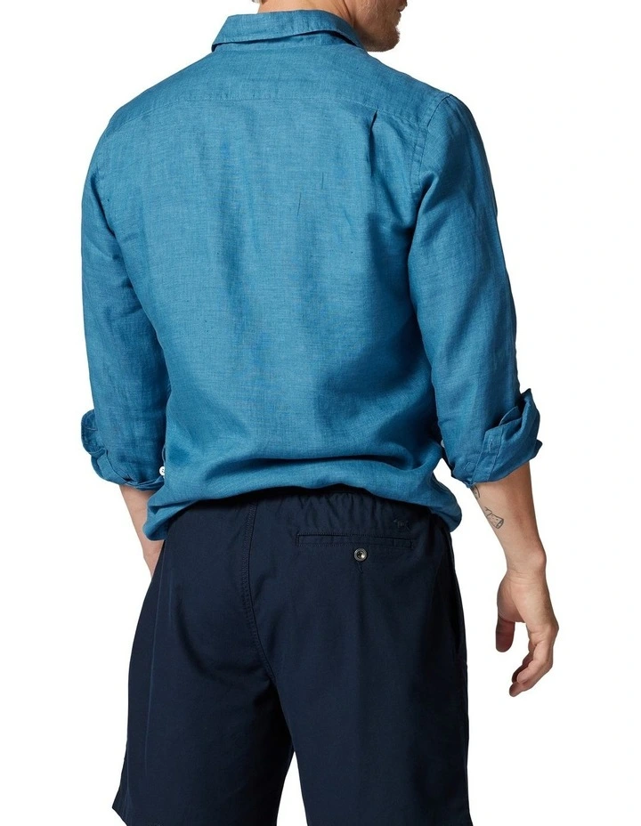 Rodd & Gunn Coromandel Sports Fit Shirt In Seaport Blue - Image 2