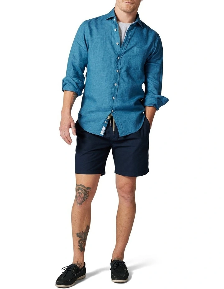 Rodd & Gunn Coromandel Sports Fit Shirt In Seaport Blue - Image 3