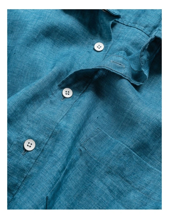 Rodd & Gunn Coromandel Sports Fit Shirt In Seaport Blue - Image 5