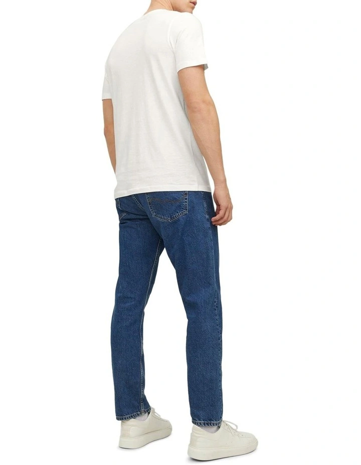 Jack & Jones Logo Short Sleeve O-Neck Tee Shirt In Cloud Dancer - Image 2