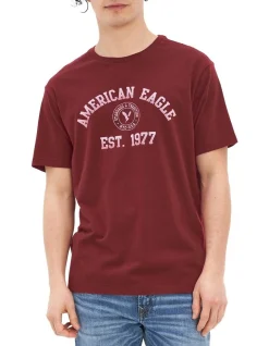 American Eagle Super Soft Graphic T-Shirt In Red