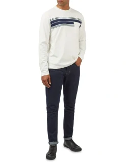 Alternative view of Ben Sherman Long Sleeve Pocket Tee In White